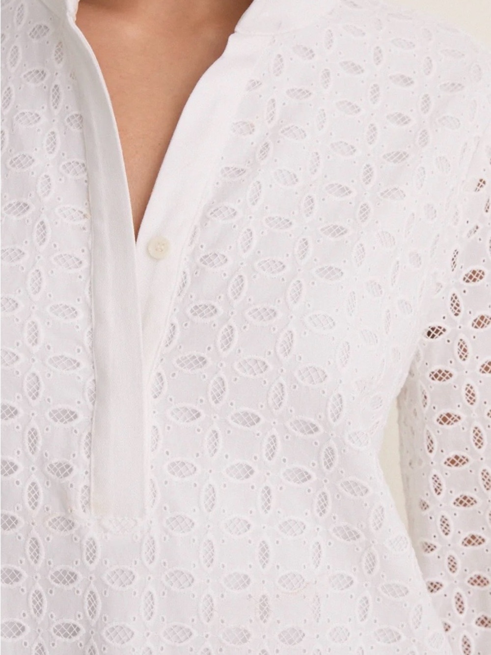 Tuckernuck Megan White Eyelet Shift Dress M N - Picture 13 of 14